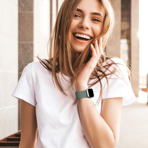 10 Pack Stretchy Bands Compatible with Apple Watch Band 40mm 38mm 41mm 42mm 44mm 45mm 46mm 49mm Women Men, Nylon Solo Loop Elastic Sport Straps for iWatch Series 11 10 9 8 7 6 5 4 SE 3 Ultra — view 4