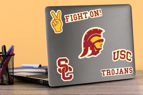 University of Southern California USC 50ct Premium Vinyl Large Sticker Pack for Laptop Water Bottle Tablet Skateboard Indoor Outdoor Decals — view 2