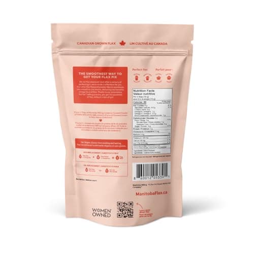 Premium Flaxseed Powder (NEW LOOK!) | Manitoba Flax by Manitoba Milling Co.| 454g | 3000 mg Omega-3, Fiber, Plant Protein | Vegan, Non-GMO, Gluten Free | Use in smoothies, oatmeal, yogurt, baked goods, dressings and sauces, and more