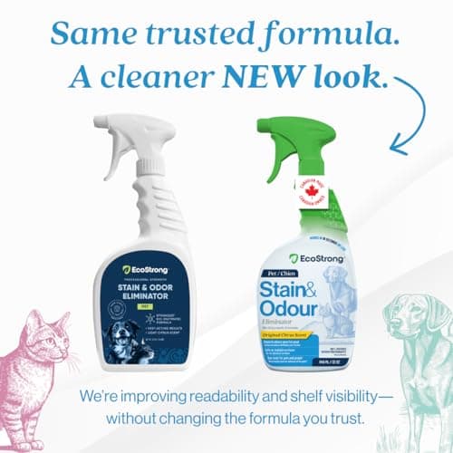 Enzyme Cleaner for Pets | Made in Canada | Pet Odor Eliminator and Powerful Probiotic Enzyme Cleaner for Cat Urine, Dog Pee, Pet Messes [946 mL Citrus Scent]