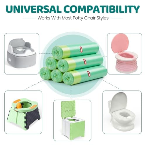 Orzbow Disposable Potty Liners with Drawstring, 18 x 20 inches, 90 Count — view 2