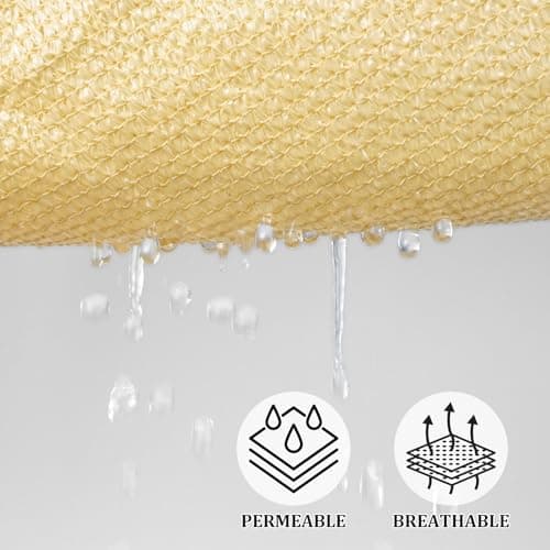 Shade&Beyond Triangle Sun Shade Sail 16'X16'X16' Permeable Canopy Sand for Patio Garden Yard Deck Pergola (We Make Custom Size) — view 2
