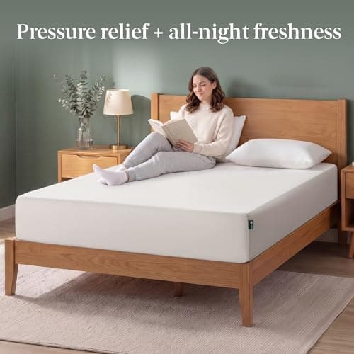 Zinus Green Tea Memory Foam Mattress 10 Inch, Pressure Relieving, Body Support, Naturally Fresh, Medium Firm, CertiPUR-US, Oeko-TEX Certified, Full — view 2