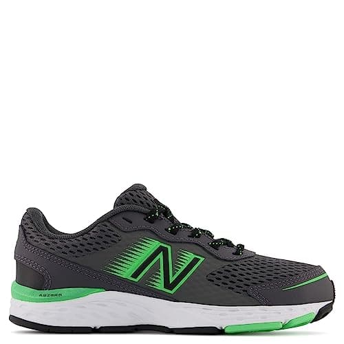 New Balance Kid's 680 V6 Lace-up Running Shoe, Magnet/Vibrant Spring/Black, 11.5 Wide Little Kid — view 2