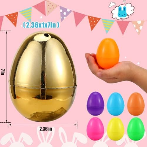 Abakuku 300 Pcs Easter Eggs,2.35" Assorted Bright Colors Plastic Easter Eggs for Easter Hunt,Easter Themed,Decorations,Basket Stuffers Fillers — view 4