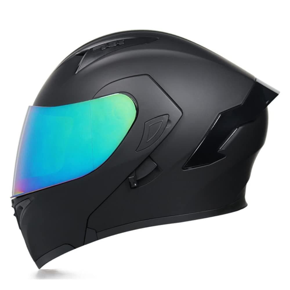 Full Face Flip Up Motorcycle Modular Helmet Integrated Motorbike Dual Visor for Adults Men Women Moped Street Racing DOT Approved — view 8