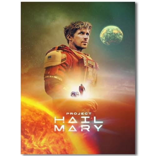 LPAIWXY Project Hail Mary Poster For Fans Kids Room Bedroom Wall Decor-Movie Project Hail Mary Posters Canvas Prints Picture For Teen Boy Girls Gifts