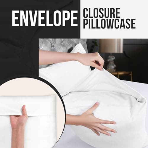 Utopia Bedding Queen Pillow Cases - 4 Pack - Envelope Closure - Soft Brushed Microfiber Fabric - Shrinkage and Fade Resistant Pillow Covers Queen Size 20 X 30 Inches (Queen, White) — view 2
