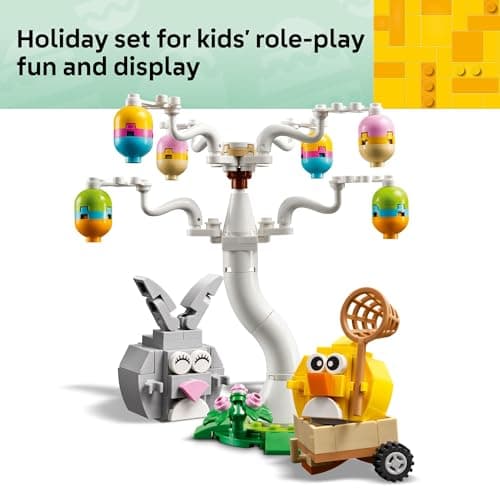 LEGO Easter Bunny and Chick Egg Hunt Building Toy for Girls & Boys - Springtime Pretend Playset for Kids, Ages 8+ - Basket Stuffer or Gift Idea for Easter, Birthdays, & Special Occasions - 40808 — view 4