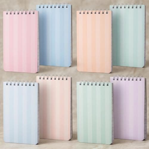 ZICOTO Aesthetic Pocket Notebooks Set Of 8 For Women - Small 3x5 Spiral Notepads With Lined Pages - The Perfect Little Mini Pads to Stay Organized and Boost Productivity at Work, School or as a Nurse