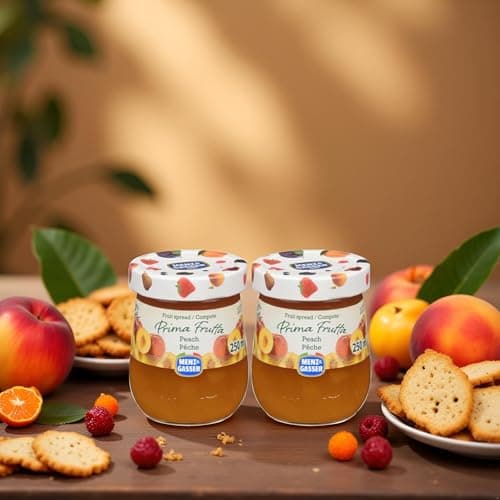 VALUBNDL: Menz & Gasser Italian Peach Jam (2-Pack) – 500ml Total (Two 250ml Jars) – Premium Fruit Spread Confiture – VALUBNDL Signature Bundle — view 3