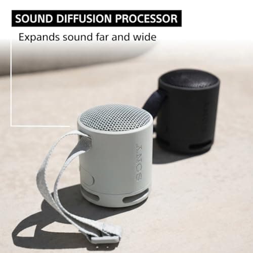 Sony SRS-XB100 Wireless Bluetooth Portable Lightweight Super-Compact Travel Speaker, Extra-Durable IP67 Waterproof & Dustproof, 16 Hour Battery, Versatile Strap, and Hands-Free Calling, Black New — view 5