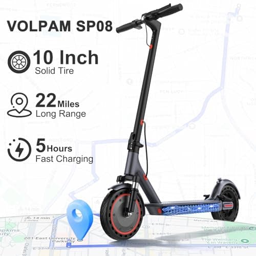 Volpam 11" Electric Scooter, 800W Motor with Dual Suspension, Top Speed 31 MPH, Max 30 Miles Long Range, E Scooter for Commuting, APP Control, 220LBS Max Load — view 2