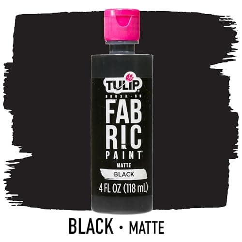 Tulip Brush-On Fabric Paint, Create Permanent Designs, Great for Fashion and Decor Crafts, Black, 4 oz — view 3