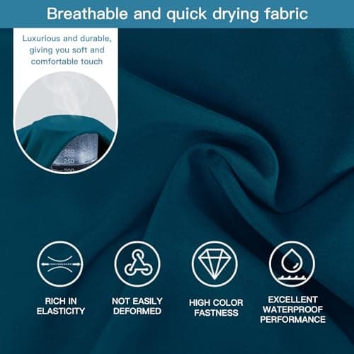 VIAOLI Scrubs Set Multiple pockets V-Neck Top and Drawstring Scrub Pant - Medical Uniform Women Scrub Set Clearance, Caribbean Blue, Medium — view 3