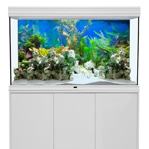 AWERT 24x12 inches Aquarium Background Aquatic Plant River Bed & Lake Fish Tank Background Vinyl
