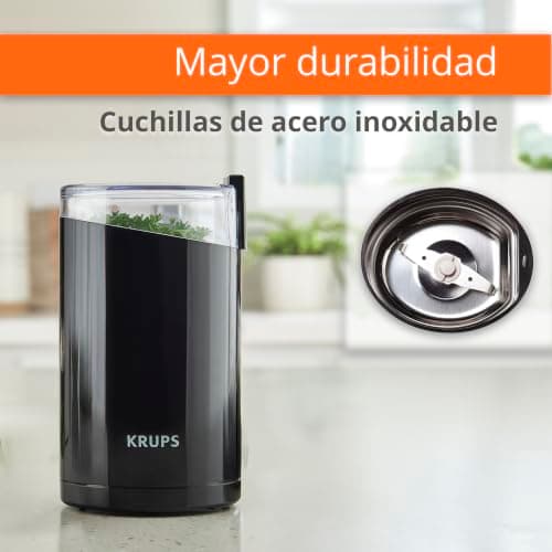 KRUPS Precision Electric Coffee Grinders, 3 oz Capacity, 200W Motor, Stainless Steel Blades for Uniform Grinding of Beans, Herb and Nuts, Coffee and Spice Grinder Electric, (Black) — view 4