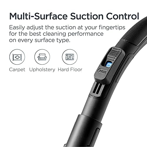 Eureka Bagless Canister Vacuum Cleaner, Lightweight Vac for Carpets and Hard Floors, Red, Whirlwind NEN110D — view 4