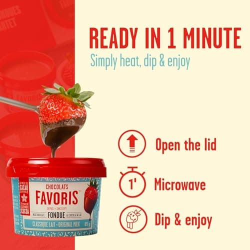 Chocolats Favoris 3-Pack Classic Milk Chocolate Fondue, Ready in 1 Min — view 2
