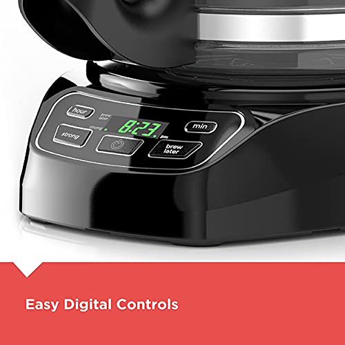 BLACK+DECKER CM1110B Programable 12-Cup Coffee Maker, Easy Pour, Non-Drip Carafe with Removable Filter Basket, Black — view 5