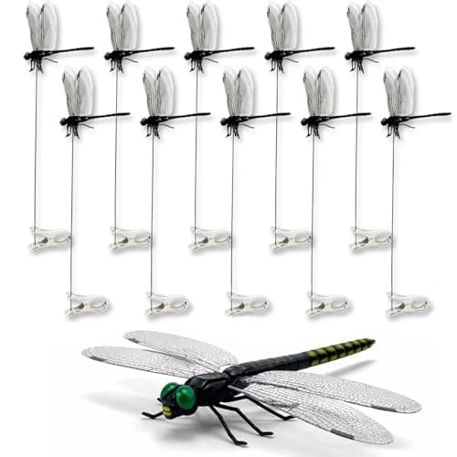 2026 New Dragon Fly Clips, 3D Artificial Dragonfly Hat Clip, Dragonfly Garden Decor(10PCS)