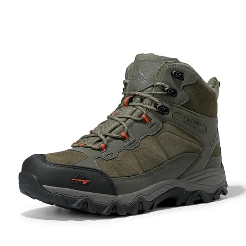 NORTIV 8 Men's Waterproof Hiking Boots Outdoor Backpacking Mountaineering Shoes,Size 9,Army Green,JS19004M
