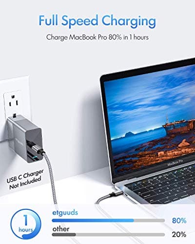 etguuds USB C to USB C Cable 3ft, 2-Pack 60W USBC to USBC Cord, Type C to C Charger Cable Fast Charging for iPhone 17 16 15 Pro Max Plus Air, Samsung Galaxy S25 S24 S23, for MacBook/iPad, Pixel — view 7