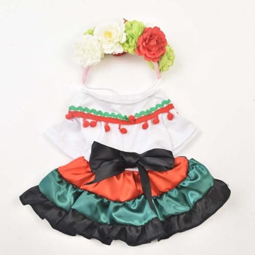 MuYaoPet Dog Mexican Dress with Flower Headband Pet Halloween Costume,XXL — view 6