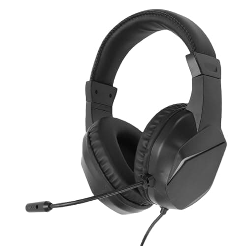 PUSOKEI Wired USB Gaming Headset with Noise Canceling Microphone, 7.1 Surround Sound Headphones RGB Lighting for PC, 40mm Drivers Memory Foam Earmuffs (Black) — view 3