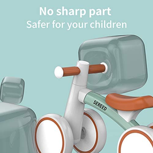 SEREED Baby Balance Bike for 1-2 Year Olds - 4 Wheels, First Bike for Toddlers, Birthday Gift (Green) — view 5