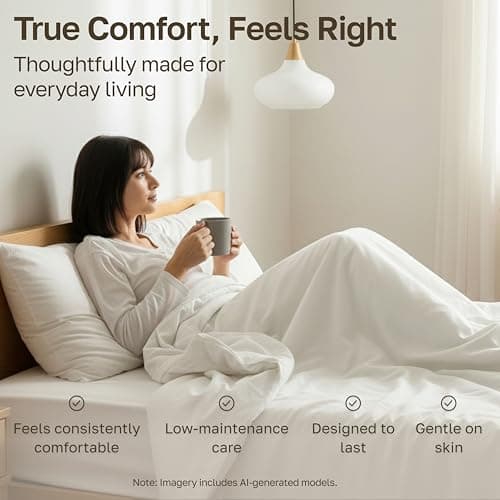 California Design Den Soft 100% Cotton Queen Sheet Set, 400 Thread Count Good Housekeeping Award Winner, Silky Smooth Sateen Weave with Deep Pockets, Breathable and Durable Cotton Bedding Set - White — view 5
