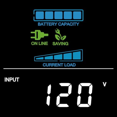 CyberPower CP1500PFCLCD PFC Sinewave UPS System, 1500VA/1000W, 12 Outlets, AVR, Mini Tower, Black — view 4