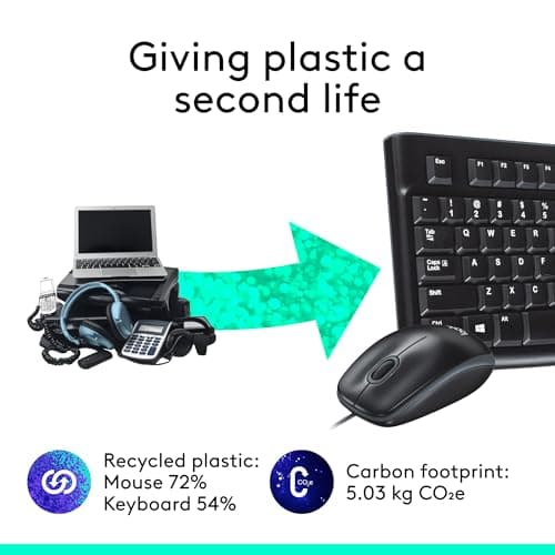 Logitech MK120 Full Size Wired Keyboard and Mouse Combo - Black — view 4