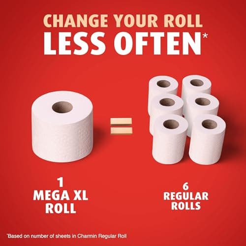 Charmin Ultra Strong Toilet Paper, 6 Mega = 24 Regular Rolls, 2-Ply, White — view 3