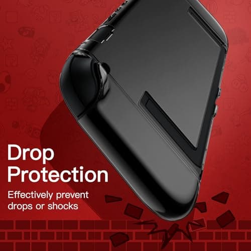 JETech Black Clear Dockable Case for Nintendo Switch 2 (2025) 7.9 Inch, Soft TPU Grip Cover for Joy-Con Detachable, Slim Carrying Protective PC Back Shell, Anti-Scratch — view 5
