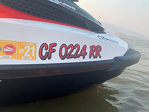 STIFFIE Whipline White/Navy 3" Alpha-Numeric Registration Identification Numbers Stickers Decals for Boats & Personal Watercraft — view 6