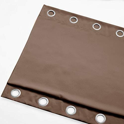 NICETOWN Waterproof Outdoor Decor Panel Grommet at top and Bottom Blackout Curtain Drapes for Patio/Front Porch/Gazebo/Pergola/Cabana (Cappuccino,W52 by L84,1 Pc) — view 3
