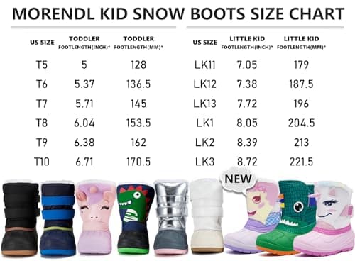MORENDL Toddler Winter Snow Boots Waterproof Insulated Faux Fur Boys Girls Hiking Boots (Toddler/Little Kid), Greendino, 11 US Little Kid — view 4