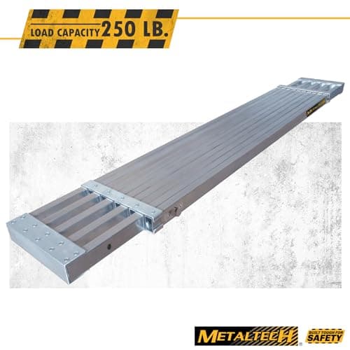 Metaltech M-PEP7000AL Telescopic Aluminum Plank Board, 6 to 9-ft. Adjustable Work Platform for Step Ladders and Sawhorses, Work Plank, Ladder Accessory, and Scaffold Tool for Home Improvement — view 5