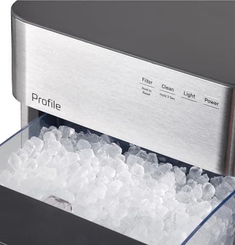 GE Profile Opal 2.0 Ultra Nugget Ice Maker with .75 Gallon Side Tank and Scale Inhibiting Filter, Scoop Included, 38 lbs in 24 Hours, Pellet Ice Machine with WiFi & Smart Connected, Stainless Steel — view 7