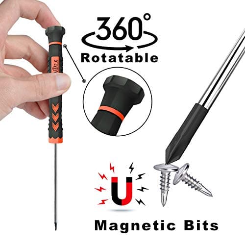 Screwdriver Set, 12 Pcs Small Screwdriver Set with Flathead Phillips Pentalobe Screwdriver In Different Sizes for iPhone PC Laptop Eyeglass Jewelry Watch — view 3
