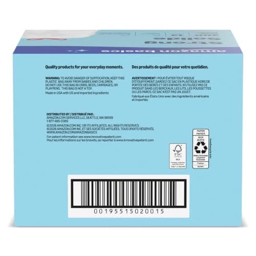 Amazon Basics Trash Bags, Tall Kitchen Drawstring, Unscented, 13 Gallon, 200 Count, Pack of 1, Packaging May Vary — view 5