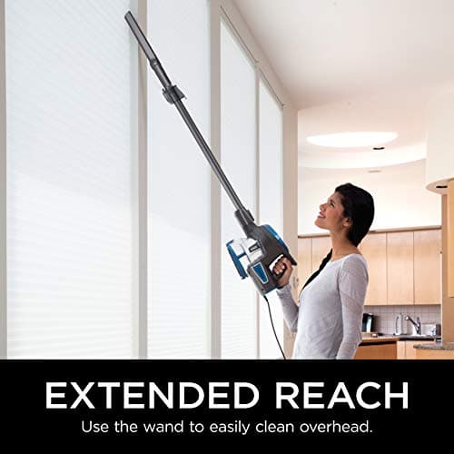 Shark Rocket Ultra-Lightweight Corded Stick Vacuum, Converts to Handheld, Swivel Steering, Nonstop Performance, for All Floor Types, Under 9 lbs, Easy-Empty Dust Cup, Blue (HV300C) — view 3