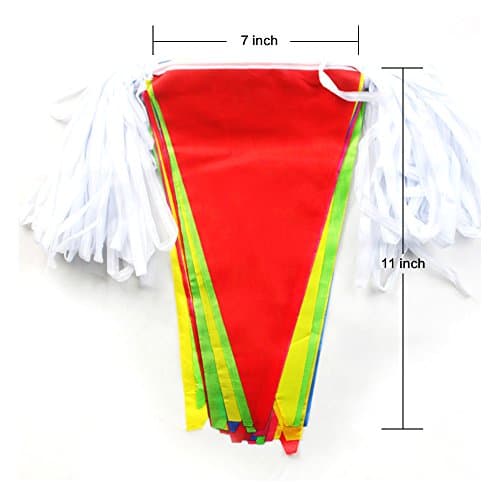 250pcs Multicolor Pennant Flags,LOOBJOYGAME 263Ft Nylon Fabric Decorations Grand Opening Banner Rope