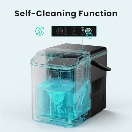 OLIXIS Ice Maker Machine with Handle,26lbs in 24 Hours, Portable Ice Maker