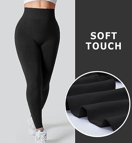 Vozobi Tiktok Trending Leggings Women's High Waist Smile Contour Booty Leggings Scrunch Butt Lift Workout Seamless Yoga Pants — view 2