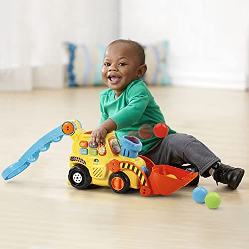 VTech Pop-a-Balls Push and Pop Bulldozer, Yellow — view 5