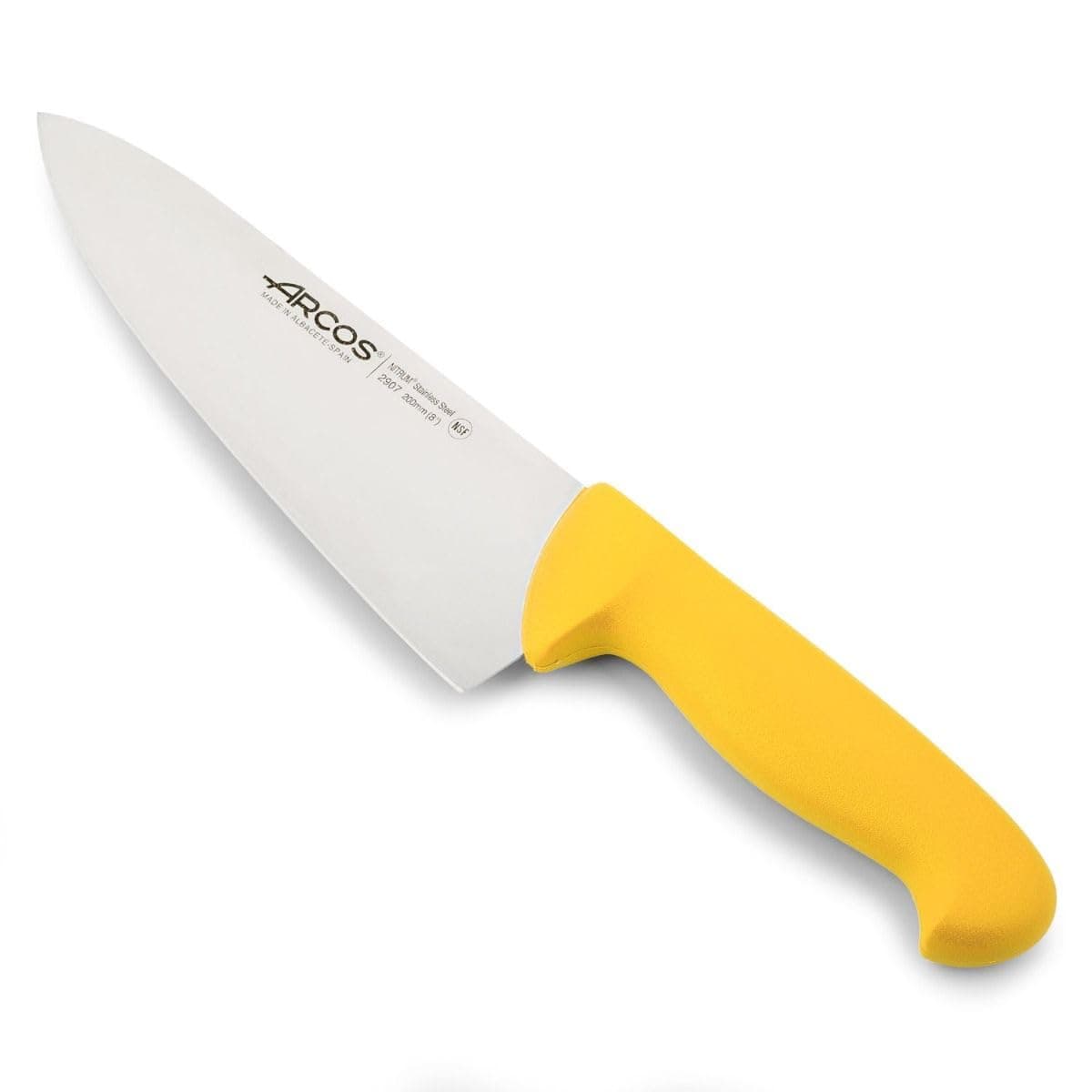 Arcos Serie 2900 - Cuchillo Santoku con Alveolos - Hoja de Acero Inoxidable Nitrum de 180 mm - Mango inyectado en Polipropileno Color Rojo — view 8