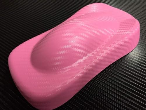 LZLRUN Pink 3D Carbon Fiber Car Vinyl Wrap Self Adhesive Film 1 x 5ft — view 4