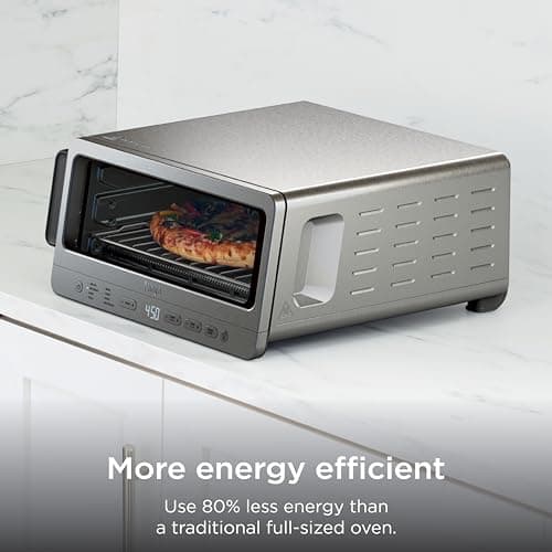 Ninja Air Fryer Toaster Oven Combo | 8-in-1 Functionality | Flip Up & Away for Storage Space | Air Fry Basket, Sheet Pan, Wire Rack & Removable Crumb Tray |1800 Watt | Stainless Steel | SP151 — view 8